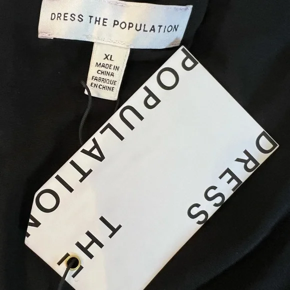NWT Dress the Population Women's Natasha Bodycon Midi Dress Size XL 12-14 - Picture 9 of 9
